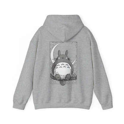 Totoro Night Dreams Back Print Hoodie – 100% Cotton Studio Ghibli Sweatshirt for Anime Lovers