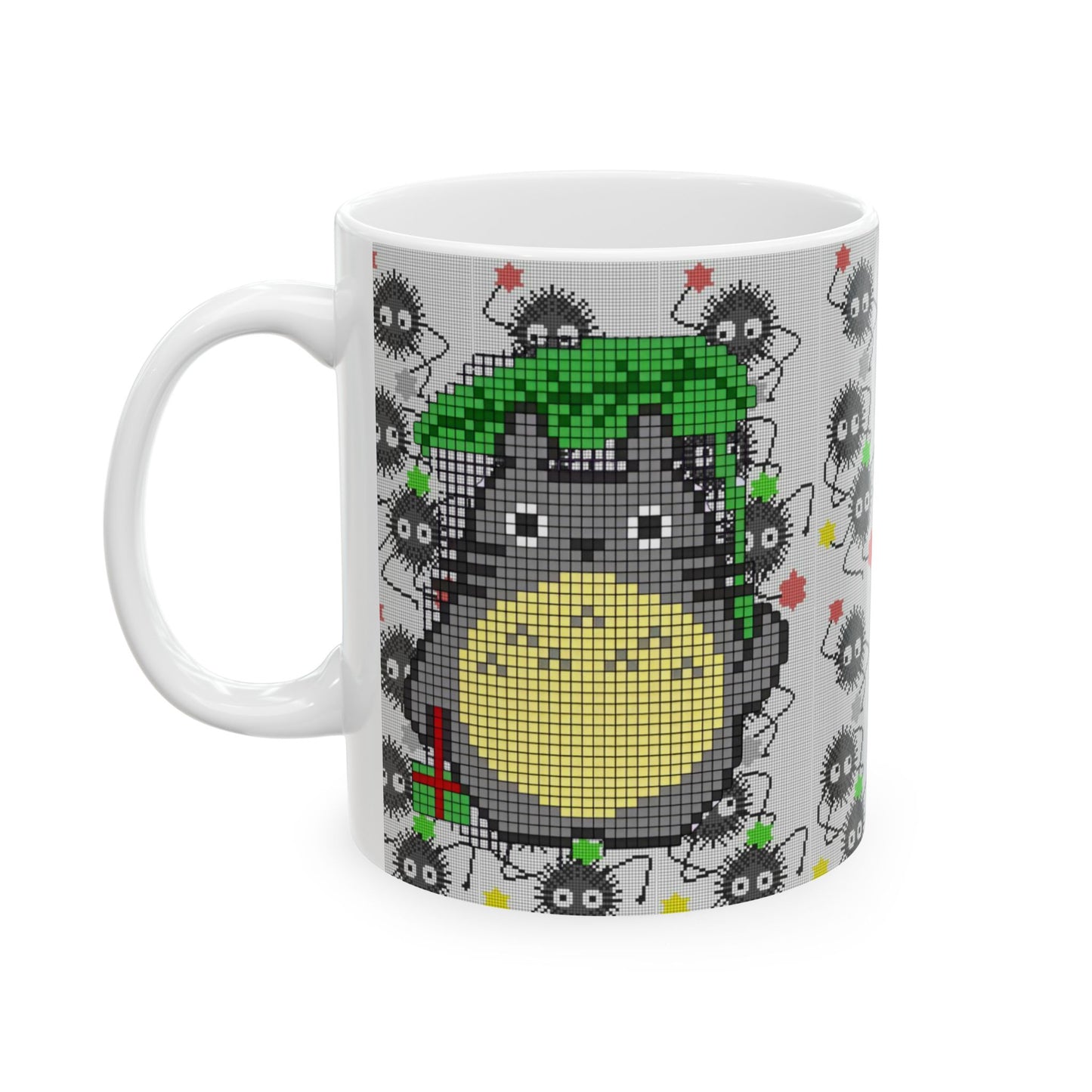 Totoro & Soot Sprites Mug – Studio Ghibli Ceramic Coffee Cup – 11oz & 15oz Anime Gift for Fans