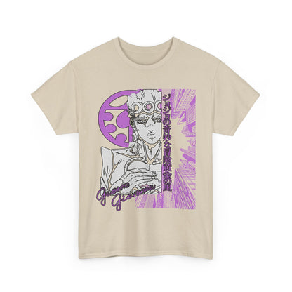 Giorno Giovanna T-Shirt – 100% Cotton JoJo’s Bizarre Adventure Anime Tee for Stand Users