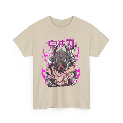 Inosuke Hashibira Demon Slayer T-Shirt – 100% Cotton Anime Tee for Boar Head Fans
