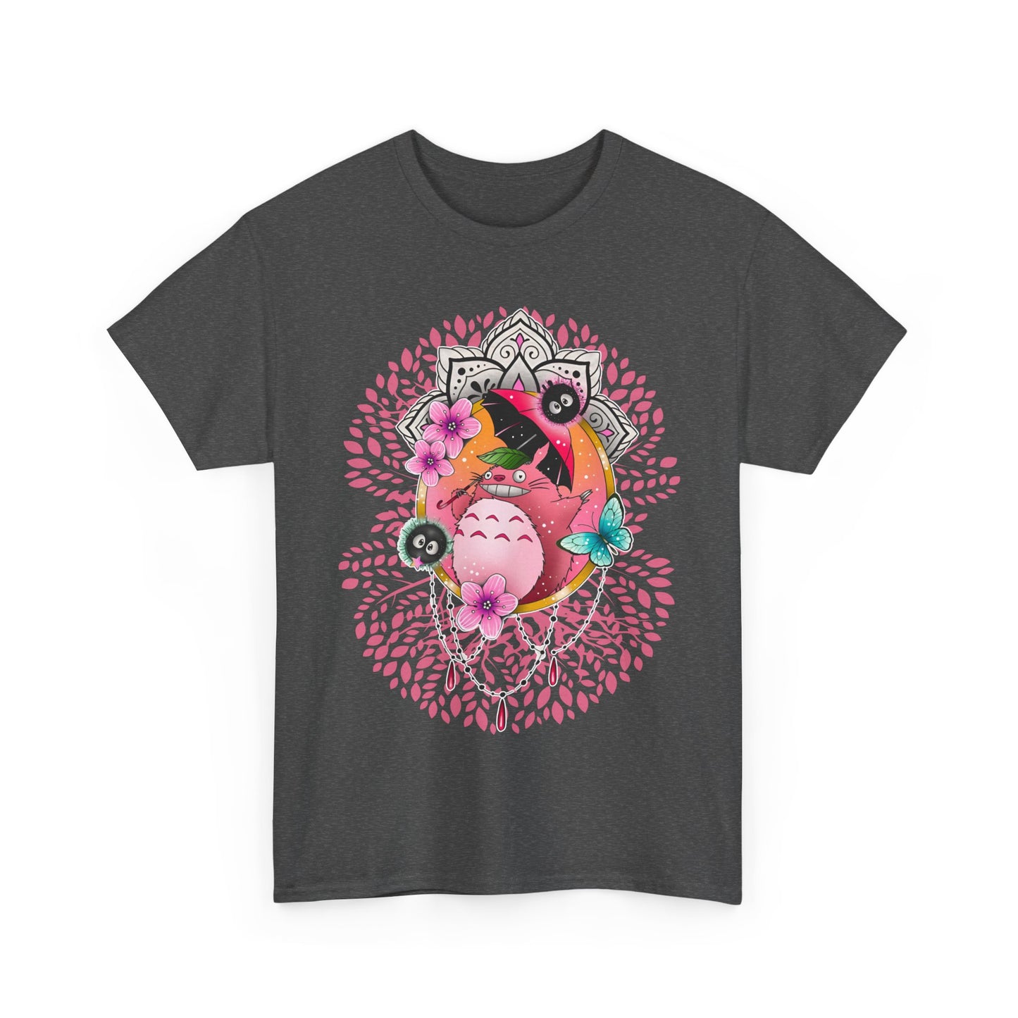 Totoro Pink Art T-Shirt | 100% Cotton Studio Ghibli Anime Tee