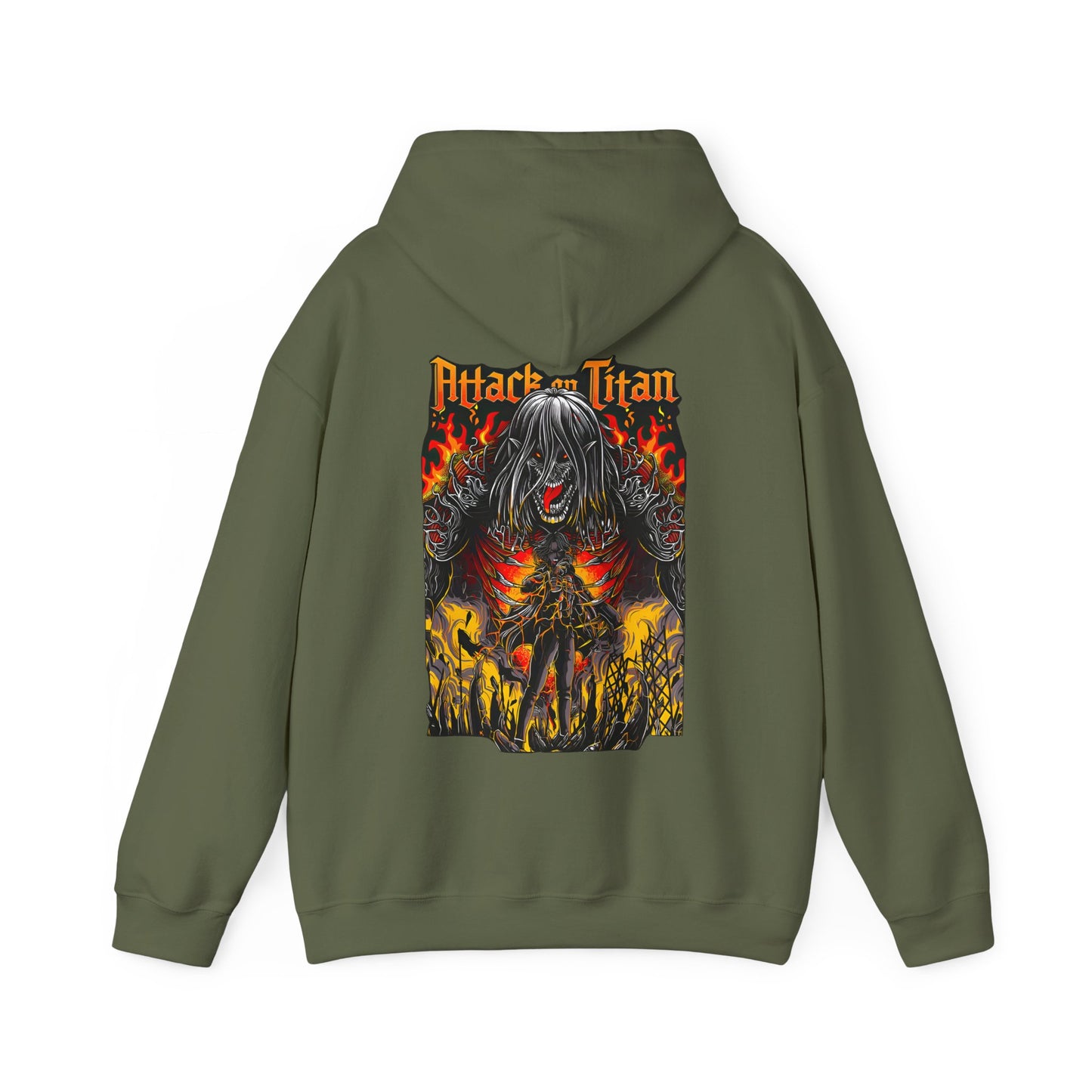 Eren Jaeger Back Print Hoodie – 100% Cotton Attack on Titan Anime Hoodie for Fans
