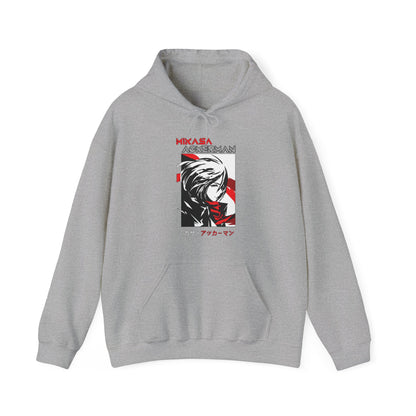 Mikasa Ackerman Hoodie 100% Cotton – Attack On Titan Anime Pullover for Fans