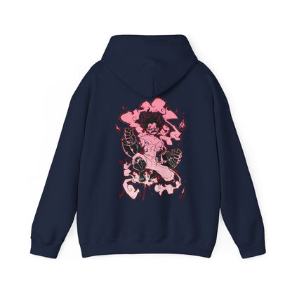 Luffy Gear Fourth Snakeman Back Print Hoodie – 100% Cotton One Piece Anime Hoodie