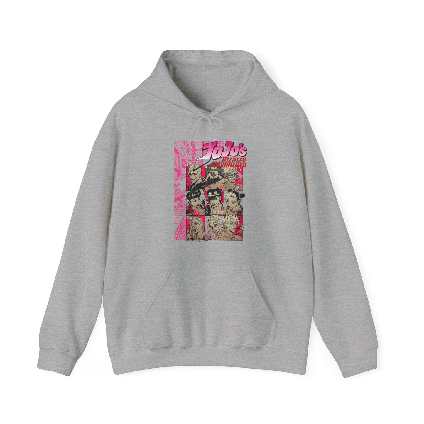 JoJo’s Bizarre Adventure Hoodie – 100% Cotton Anime Hoodie Featuring Iconic Joestar & Stand Designs – Stylish Otaku Sweatshirt