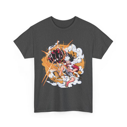 Power Luffy T-Shirt – 100% Cotton One Piece Anime Tee for True Fans