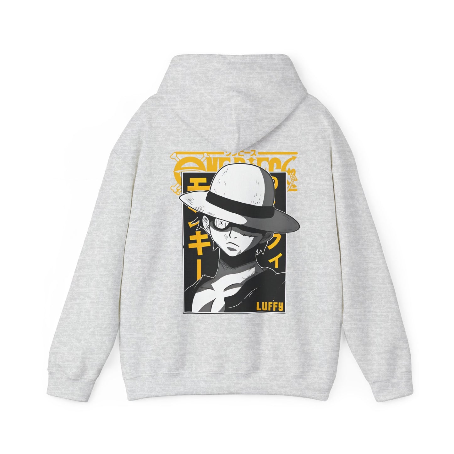 Luffy One Piece Back Print Hoodie – 100% Cotton Anime Sweatshirt for True Fans