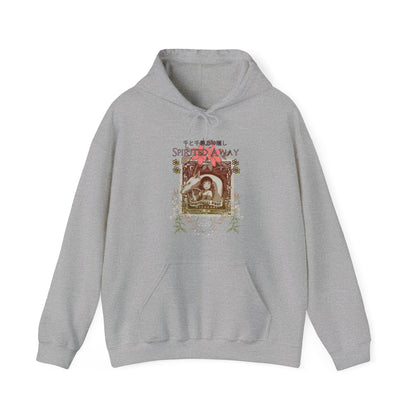Spirited Away Philately Hoodie – 100% Cotton Anime Hoodie with Stamp-Inspired Design for Ghibli Fans