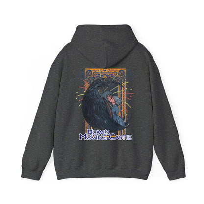Howl’s Moving Castle Back Print Hoodie – 100% Cotton Studio Ghibli Sweatshirt for Anime Fans