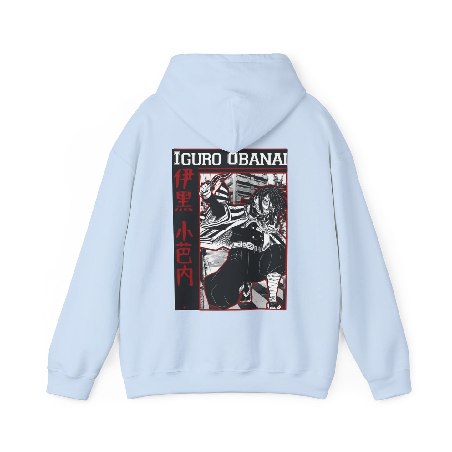Iguro Obanai Back Print Hoodie – 100% Cotton Demon Slayer Hoodie Featuring the Serpent Hashira