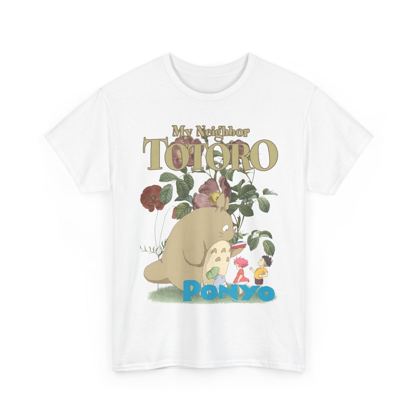 Totoro and Ponyo T-Shirt 100% Cotton Studio Ghibli Anime Tee