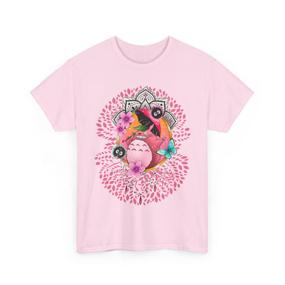 Totoro Pink Art T-Shirt | 100% Cotton Studio Ghibli Anime Tee