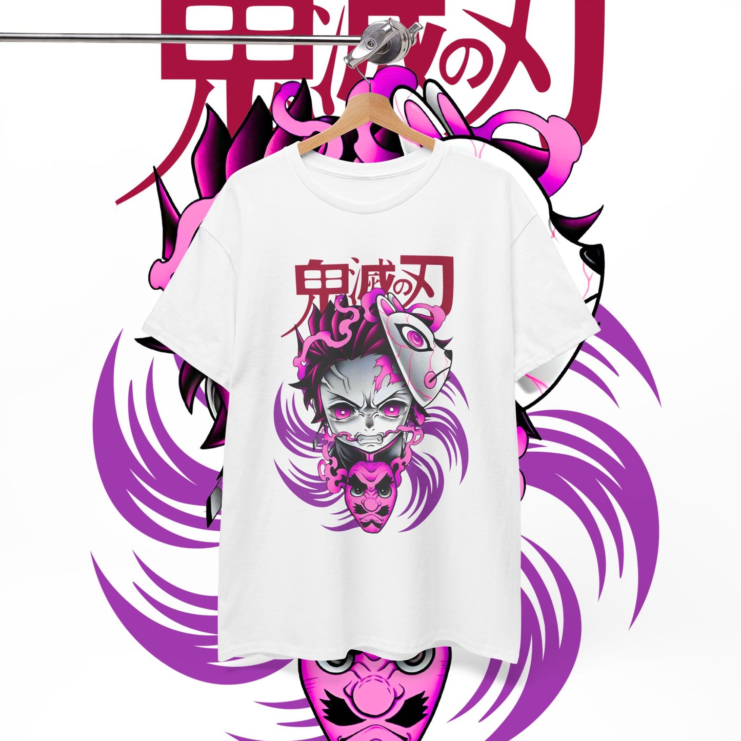 Tanjiro Kamado Mask Fury T-Shirt | 100% Cotton Demon Slayer Shirt