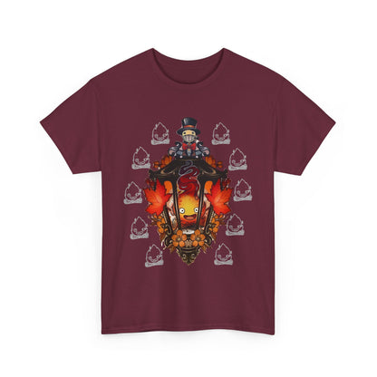Calcifer T-Shirt – 100% Cotton "Howl's Moving Castle" Studio Ghibli Fire Demon Tee for Anime Fans