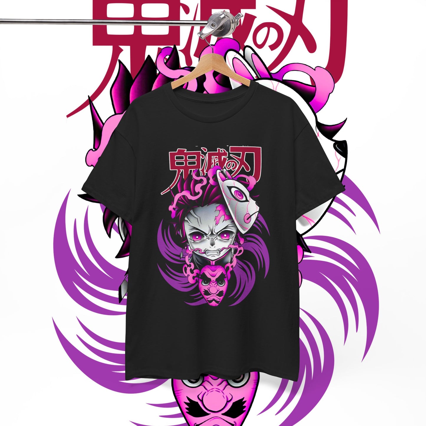 Tanjiro Kamado Mask Fury T-Shirt | 100% Cotton Demon Slayer Shirt