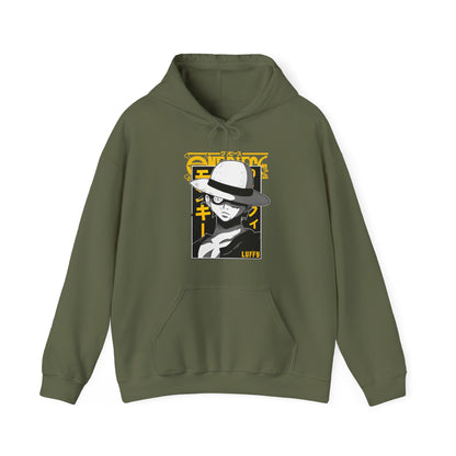 Luffy One Piece Hoodie – 100% Cotton Anime Hoodie for Straw Hat Pirates Fans