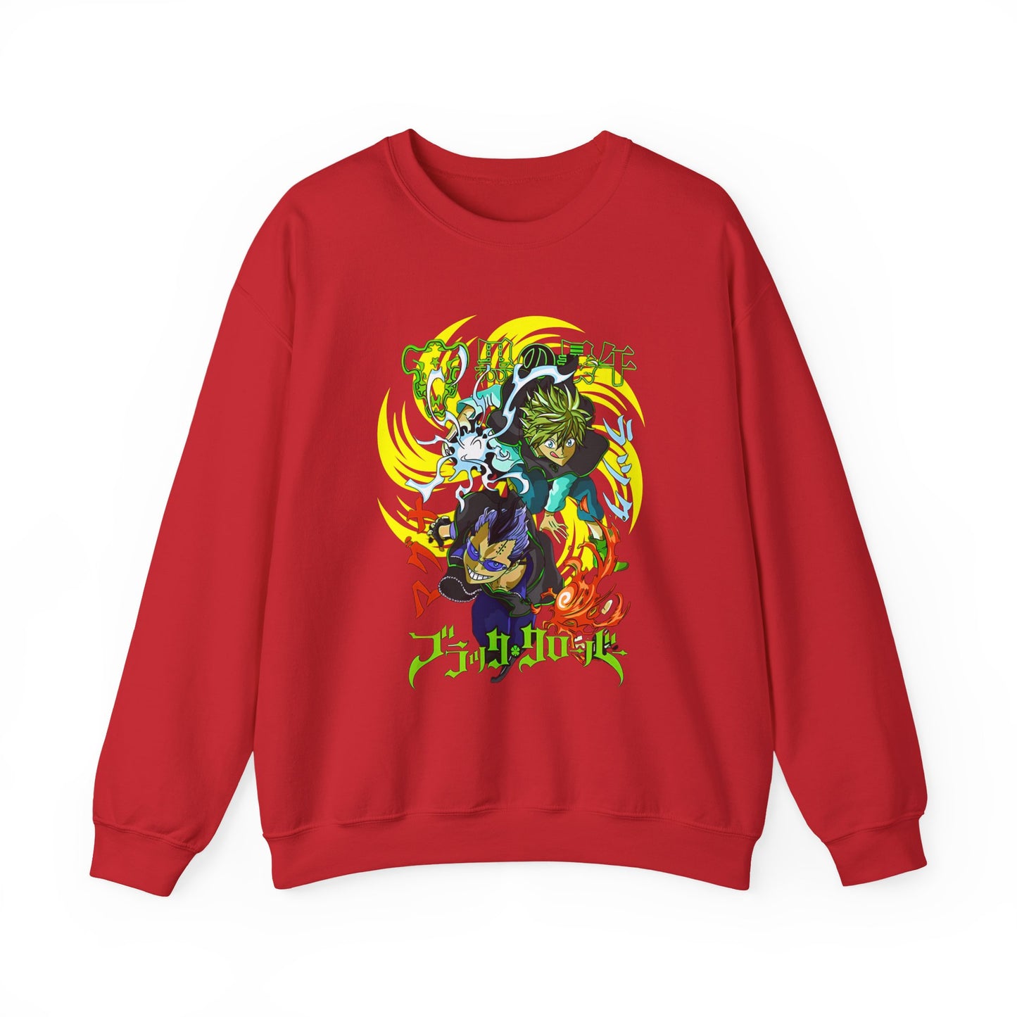 Magna and Luck Black Clover Sweatshirt – 100% Cotton Anime Crewneck for Magic Knights Fans