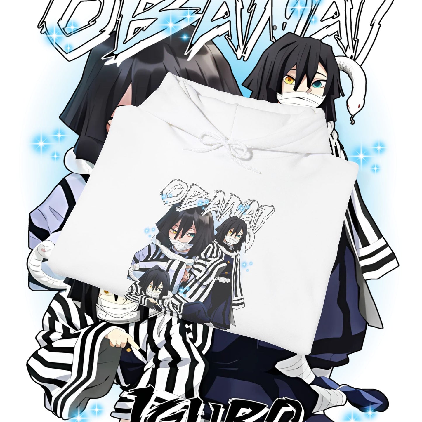 Iguro Obanai Hashira Hoodie 100% Cotton Anime Streetwear