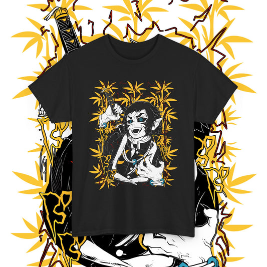 Kaigaku Demon Slayer Art T-Shirt 100% Cotton Anime Graphic Tee