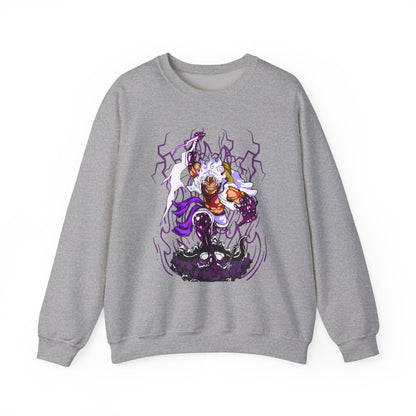 Luffy Gear 5 One Piece Sweatshirt – 100% Cotton Anime Pullover for Straw Hat Fans