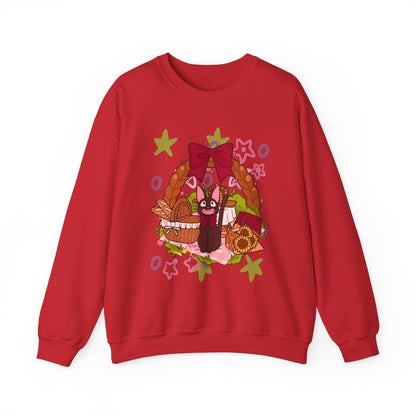 Jiji Cat Gift Sweatshirt – 100% Cotton Studio Ghibli Inspired Cozy Anime Pullover