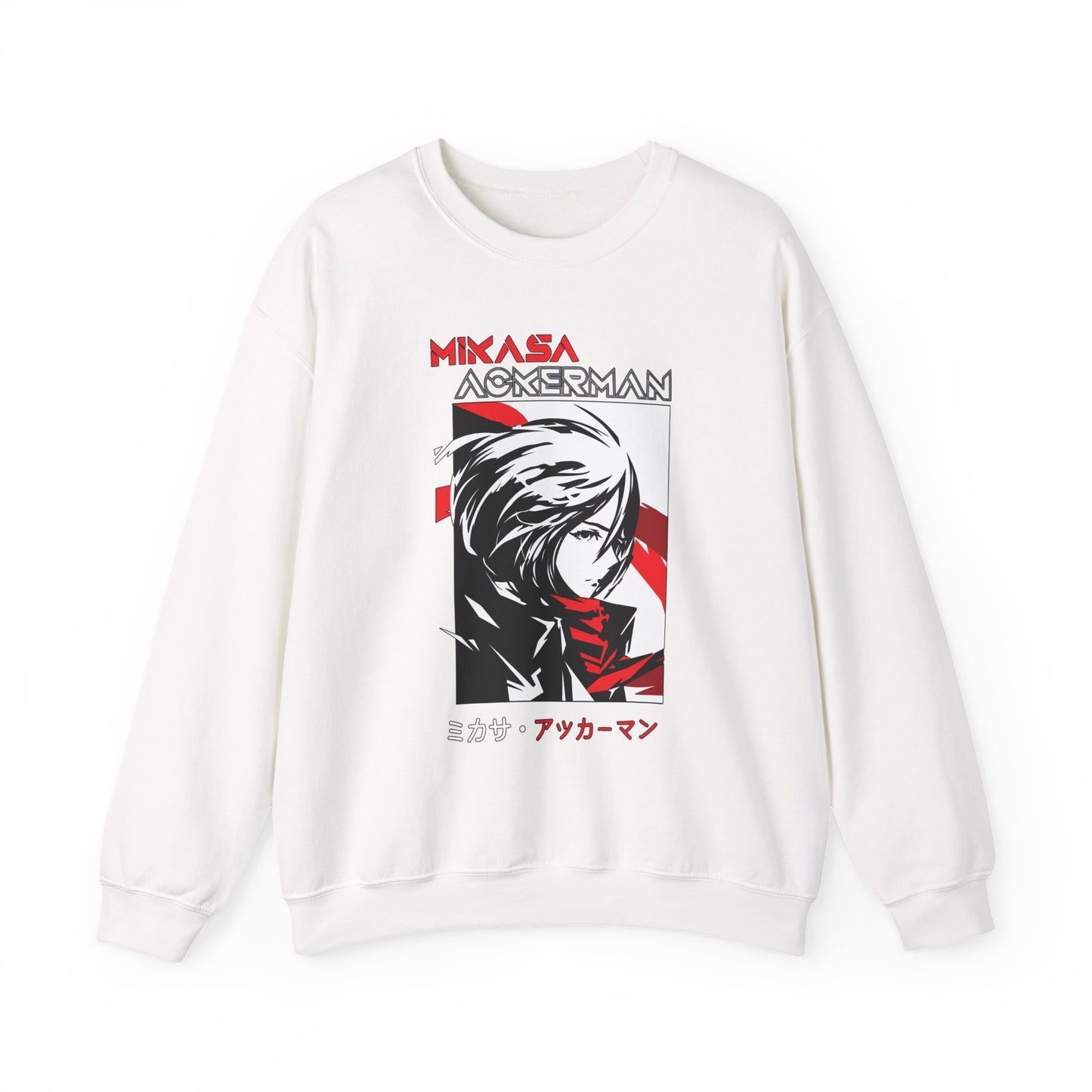 Mikasa Ackerman Sweatshirt – 100% Cotton Attack on Titan Anime Pullover for Fans
