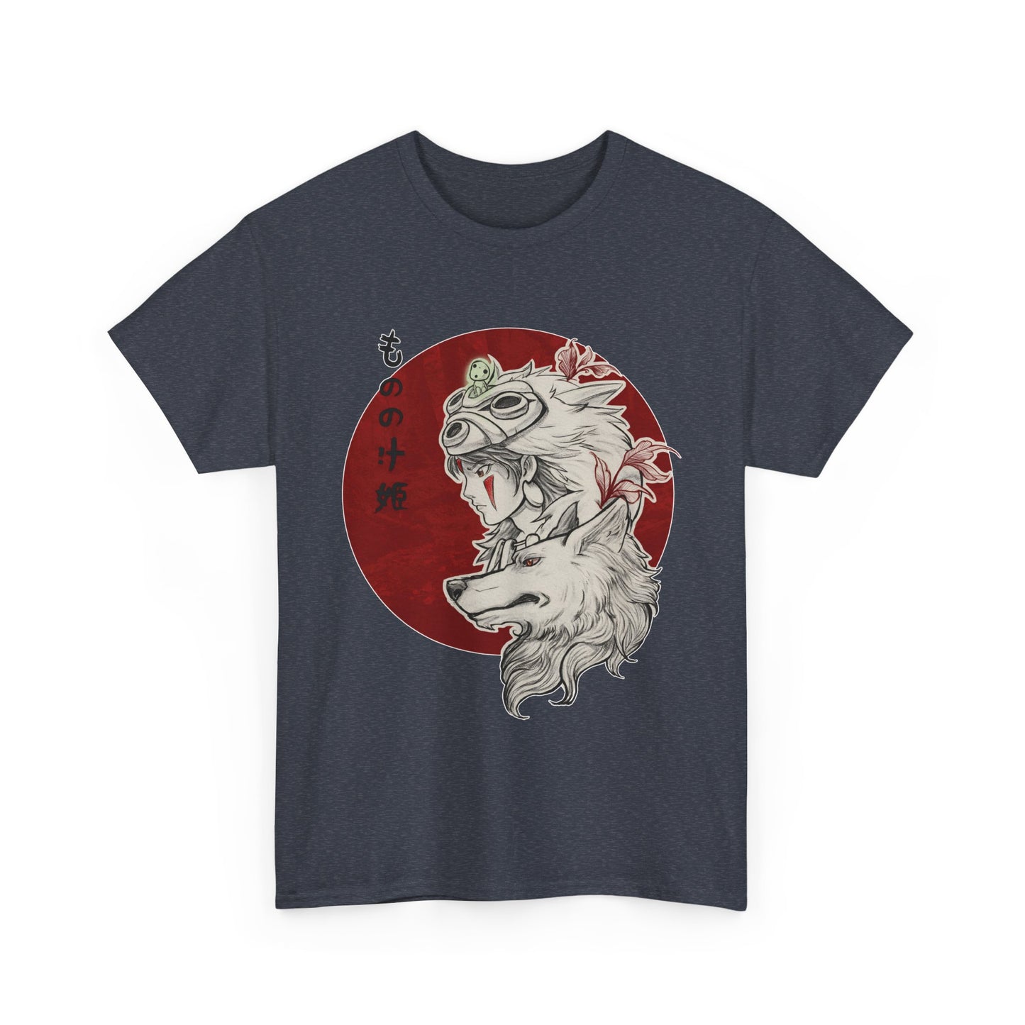 Princess Mononoke Red T-Shirt | Studio Ghibli Anime Cotton Tee