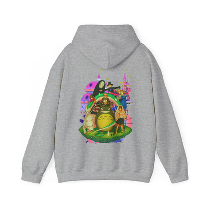 Hayao Miyazaki Characters Hoodie – 100% Cotton Studio Ghibli Back Print Pullover