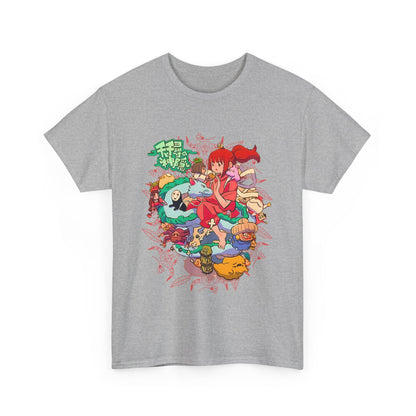 Spirited Away Characters Collage T-Shirt – 100% Cotton Studio Ghibli Anime Tee