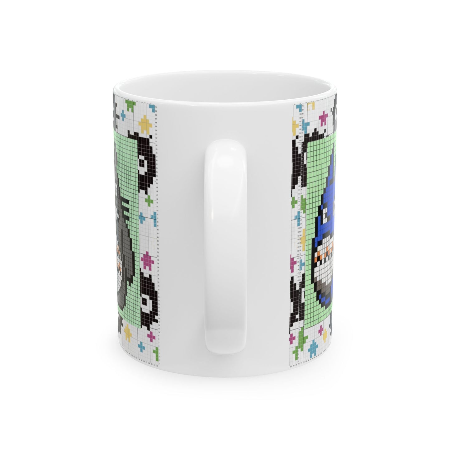 My Neighbor Totoro Pixel Mug – Studio Ghibli Retro Anime Cup 11oz & 15oz – Cute Pixel Art Coffee Gift