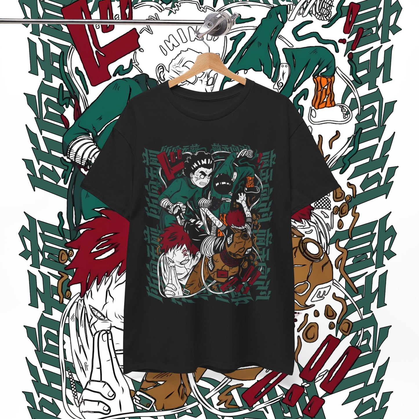 Rock Lee Naruto Graphic Tee – 100% Cotton Anime Shirt