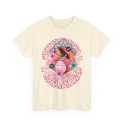 Totoro Pink Art T-Shirt | 100% Cotton Studio Ghibli Anime Tee