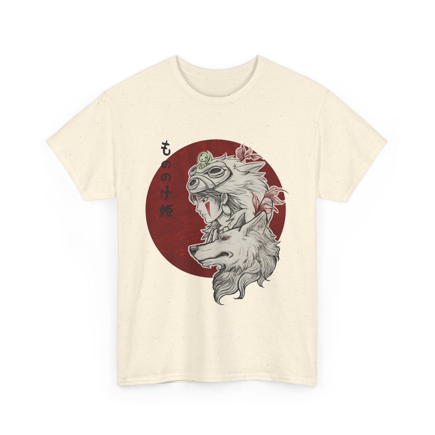 Princess Mononoke Red T-Shirt | Studio Ghibli Anime Cotton Tee