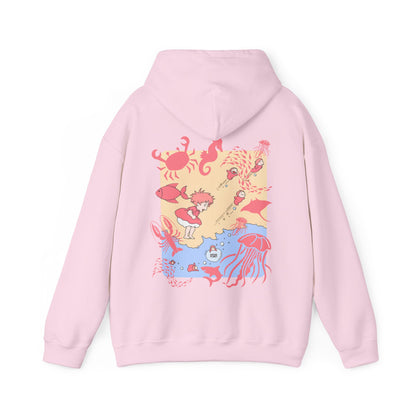 Ponyo Sea World Back Print Hoodie – 100% Cotton Studio Ghibli Ocean Anime Hoodie