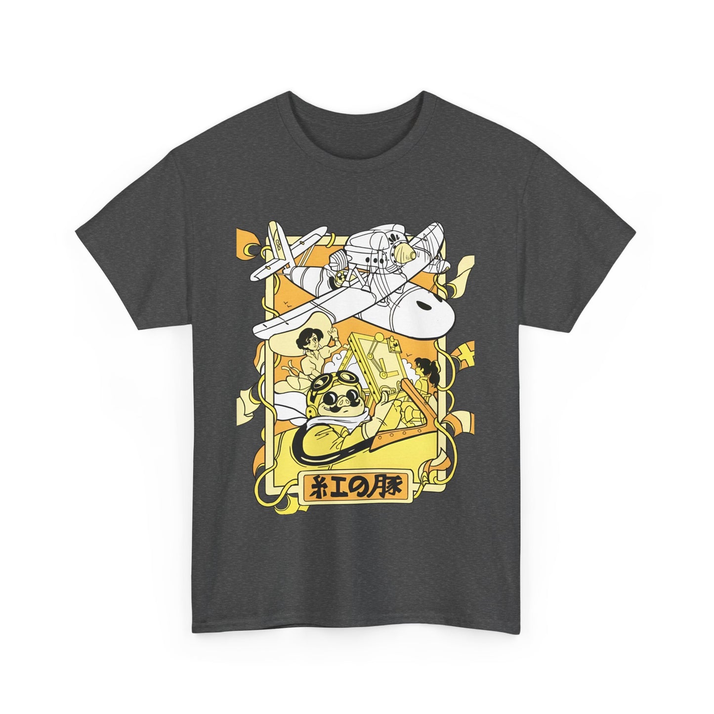 Porco Rosso T-Shirt – 100% Cotton Studio Ghibli Pilot Anime Tee