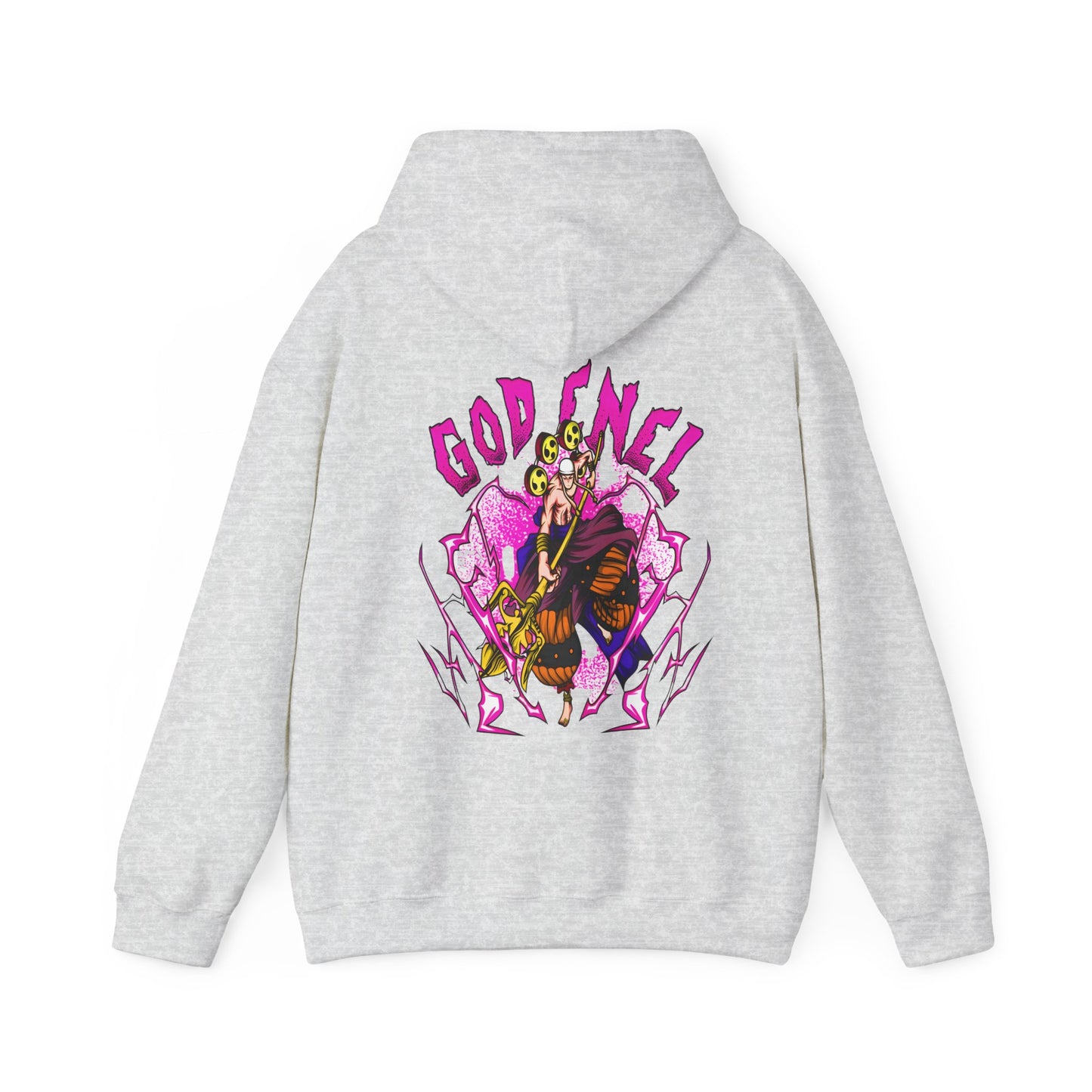 God Enel One Piece Back Print Hoodie – 100% Cotton Anime Hoodie with Thunder God Design