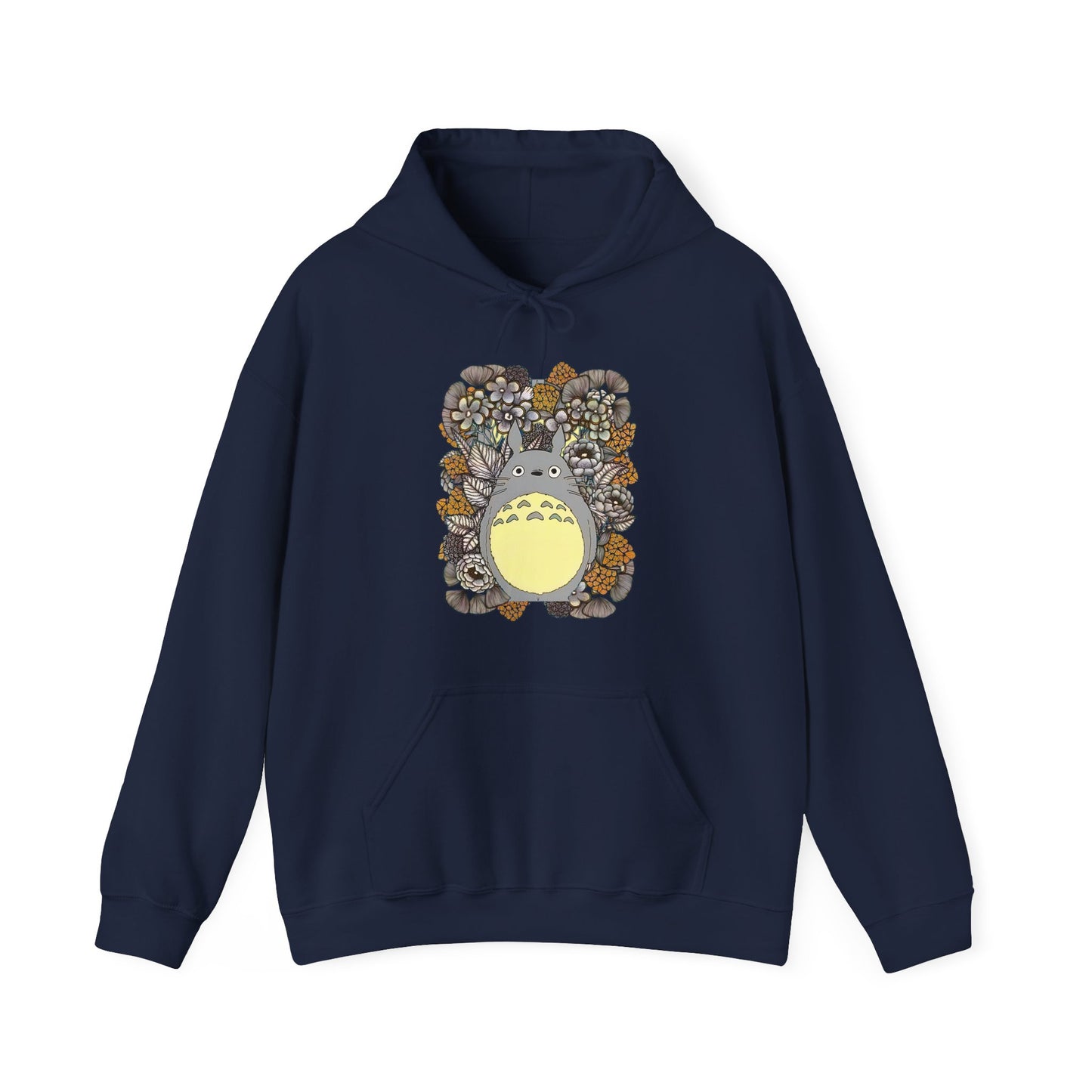 Totoro Plants Hoodie – 100% Cotton Studio Ghibli Hoodie with Totoro and Nature Design
