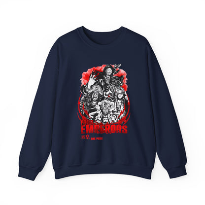 Four Emperors One Piece Sweatshirt – 100% Cotton Anime Crewneck Featuring Yonko Pirates
