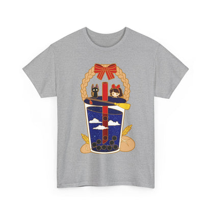 Kiki’s Delivery Service Smoothie Art T-Shirt | 100% Cotton Studio Ghibli Anime Tee