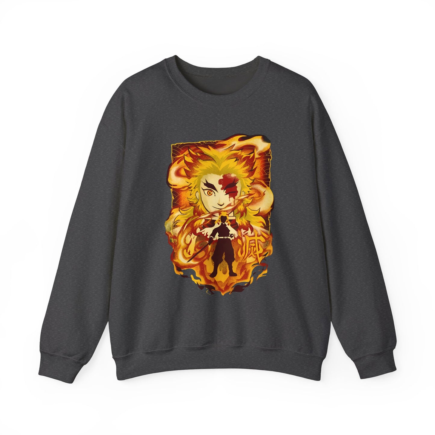 Kyojuro Rengoku Demon Slayer Sweatshirt – 100% Cotton Anime Pullover for Flame Hashira Fans