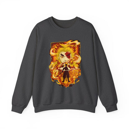 Kyojuro Rengoku Demon Slayer Sweatshirt – 100% Cotton Anime Pullover for Flame Hashira Fans