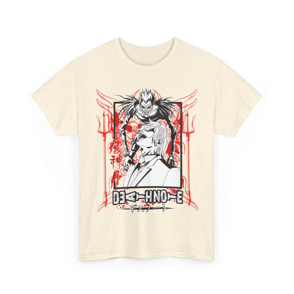 Death Note Anime T-Shirt – 100% Cotton Tee Featuring Light, L, and Ryuk