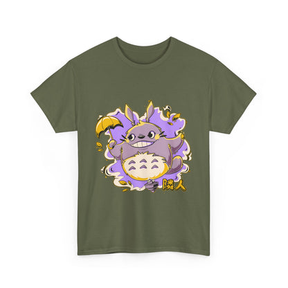 Totoro Purple Art T-Shirt 100% Cotton | Studio Ghibli Anime Tee