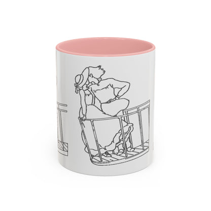 Sophie and Howl Accent Mug – Romantic Ghibli Color Handle Cup 11oz & 15oz – Howl’s Moving Castle Anime Love Gift