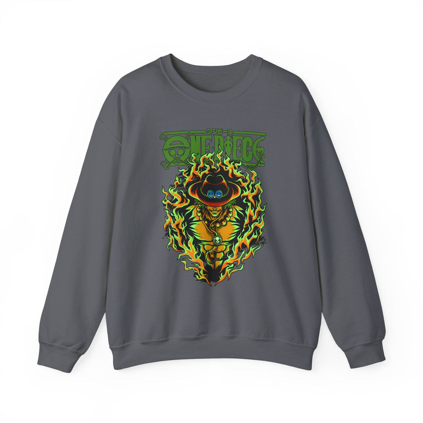 Portgas D. Ace One Piece Sweatshirt – 100% Cotton Anime Pullover for Fire Fist Fans