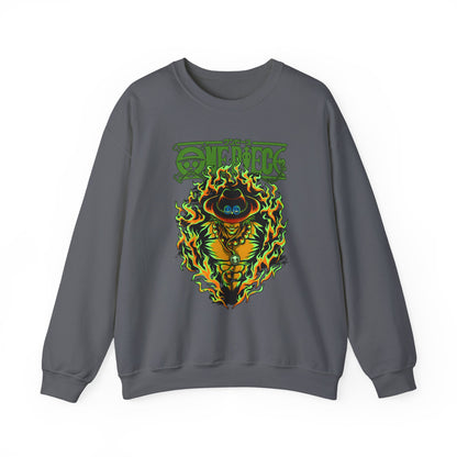Portgas D. Ace One Piece Sweatshirt – 100% Cotton Anime Pullover for Fire Fist Fans