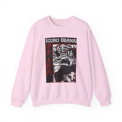 Iguro Obanai Demon Slayer Sweatshirt – 100% Cotton Anime Pullover Featuring the Serpent Hashira