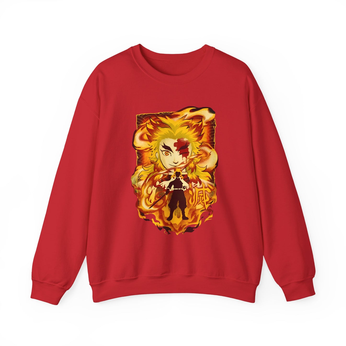 Kyojuro Rengoku Demon Slayer Sweatshirt – 100% Cotton Anime Pullover for Flame Hashira Fans