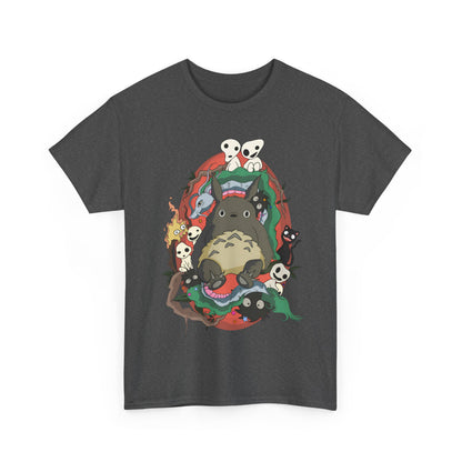 Totoro Funny Ghibli Characters T-Shirt 100% Cotton | Studio Ghibli Anime Tee