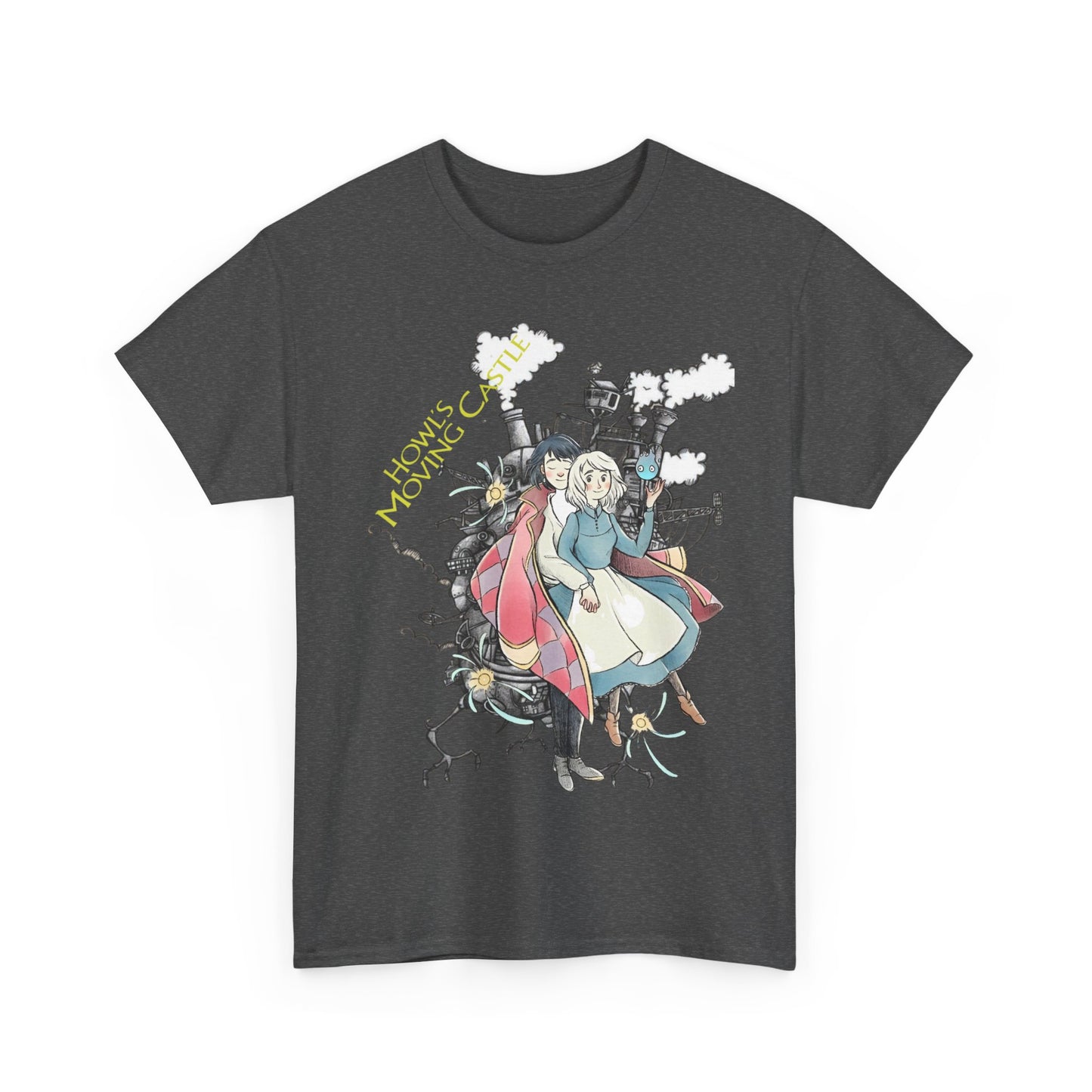 Howl Sophie Calcifer T-Shirt 100% Cotton Studio Ghibli Anime Tee